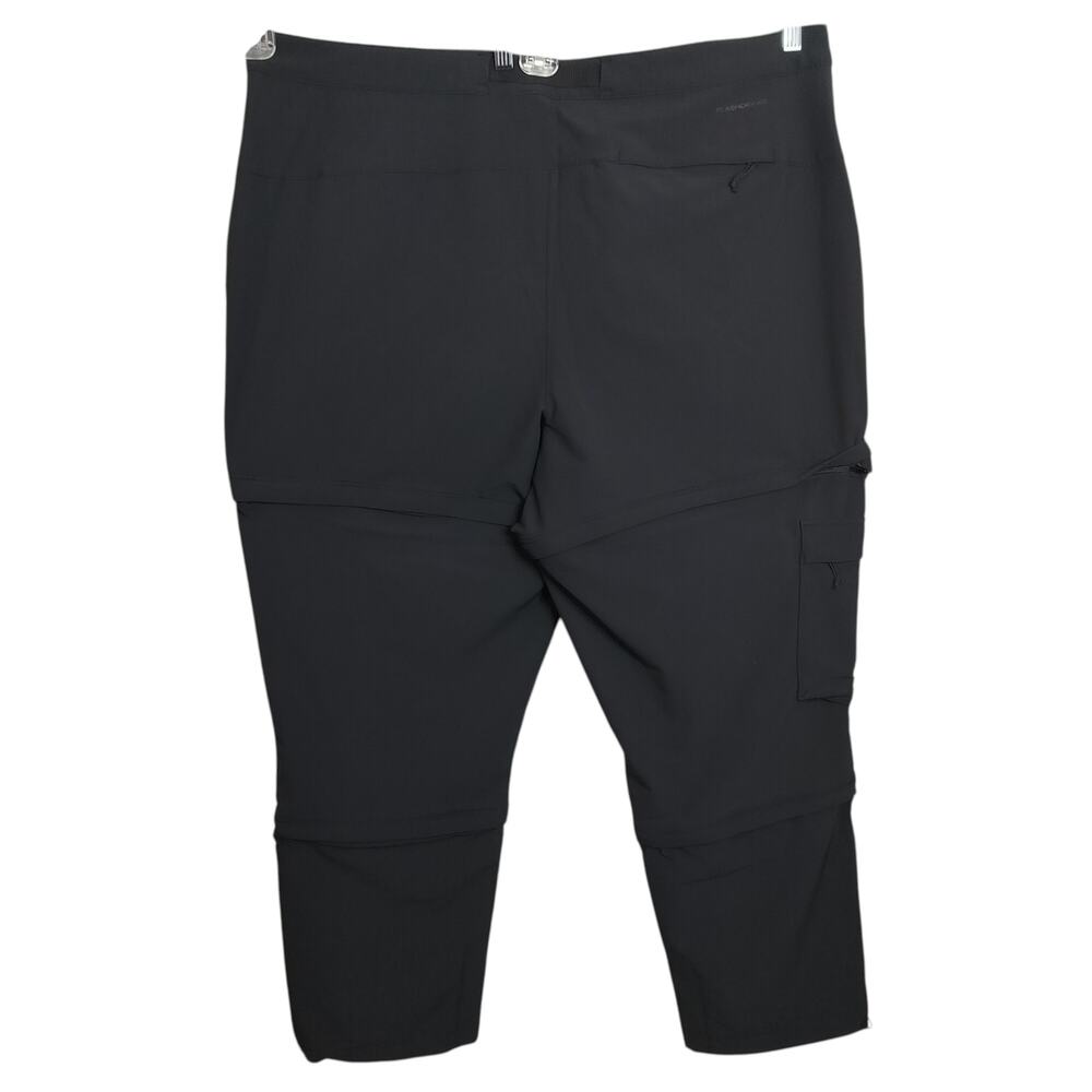 4802) The North Face Women's Plus Black Bridgeway Zip -Off Pants 22W